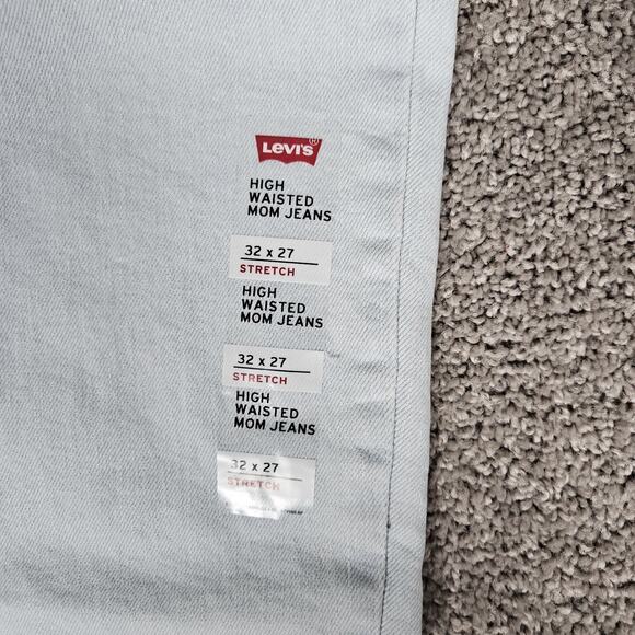 Levis Silvertab Jeans Womens 32x27 Blue High Waisted Mom Tapered Skater Indie - Picture 5 of 16